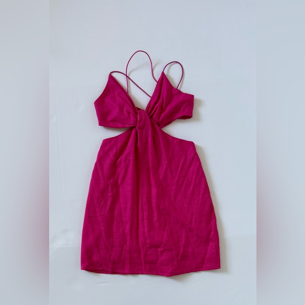 Pink Linen Women's Dress